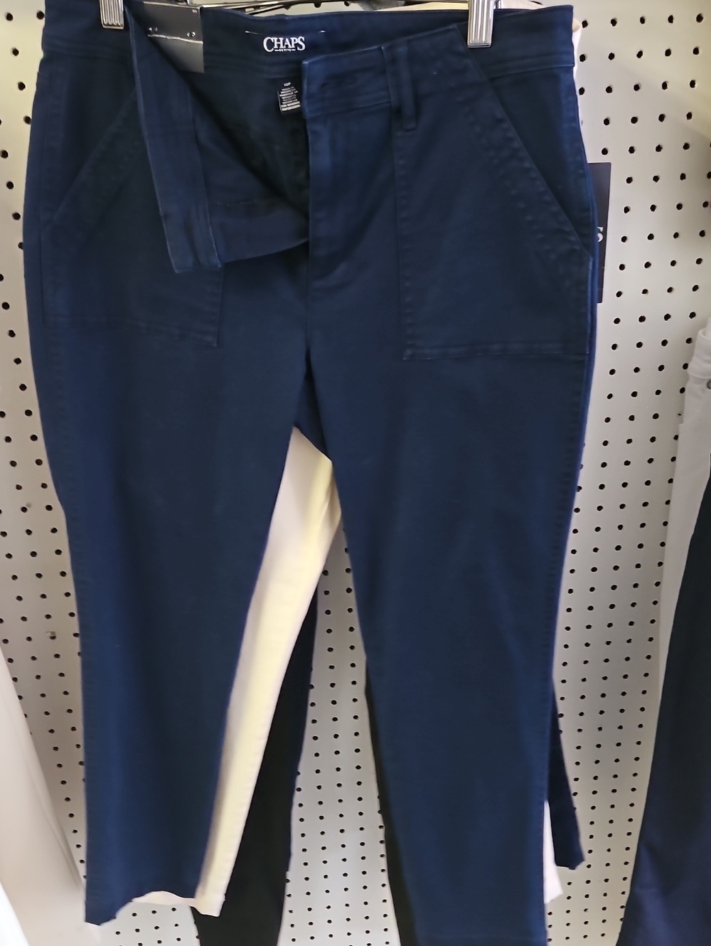 Chaps Navy Ankle-Length Pull-On Jeans